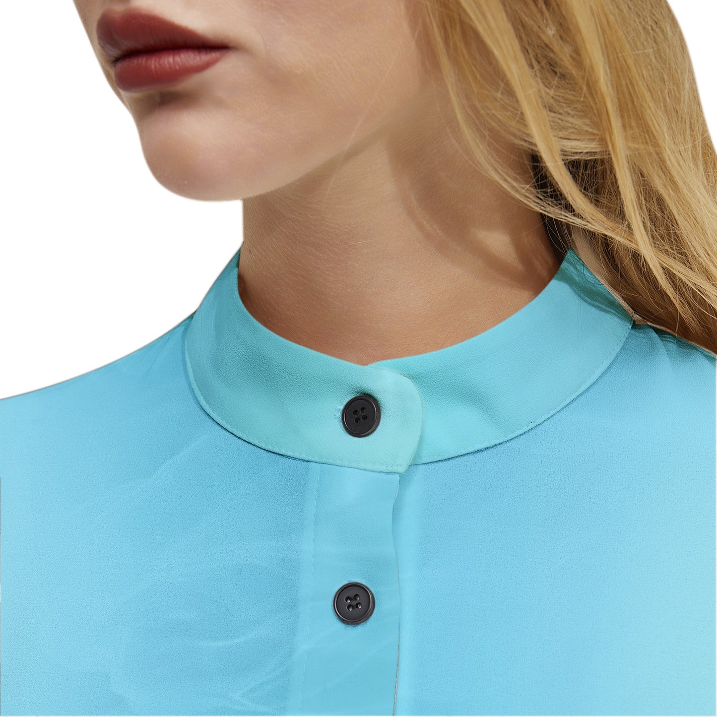 Neduz Elements Flow Aquatic Smoke Long Sleeve Button Up Casual Shirt Top