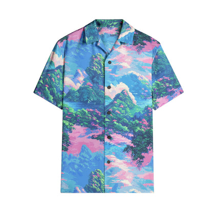 Neduz Men's Pixel Paradise Short Sleeve Shirt