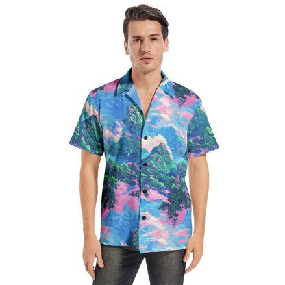 Neduz Men's Pixel Paradise Short Sleeve Shirt