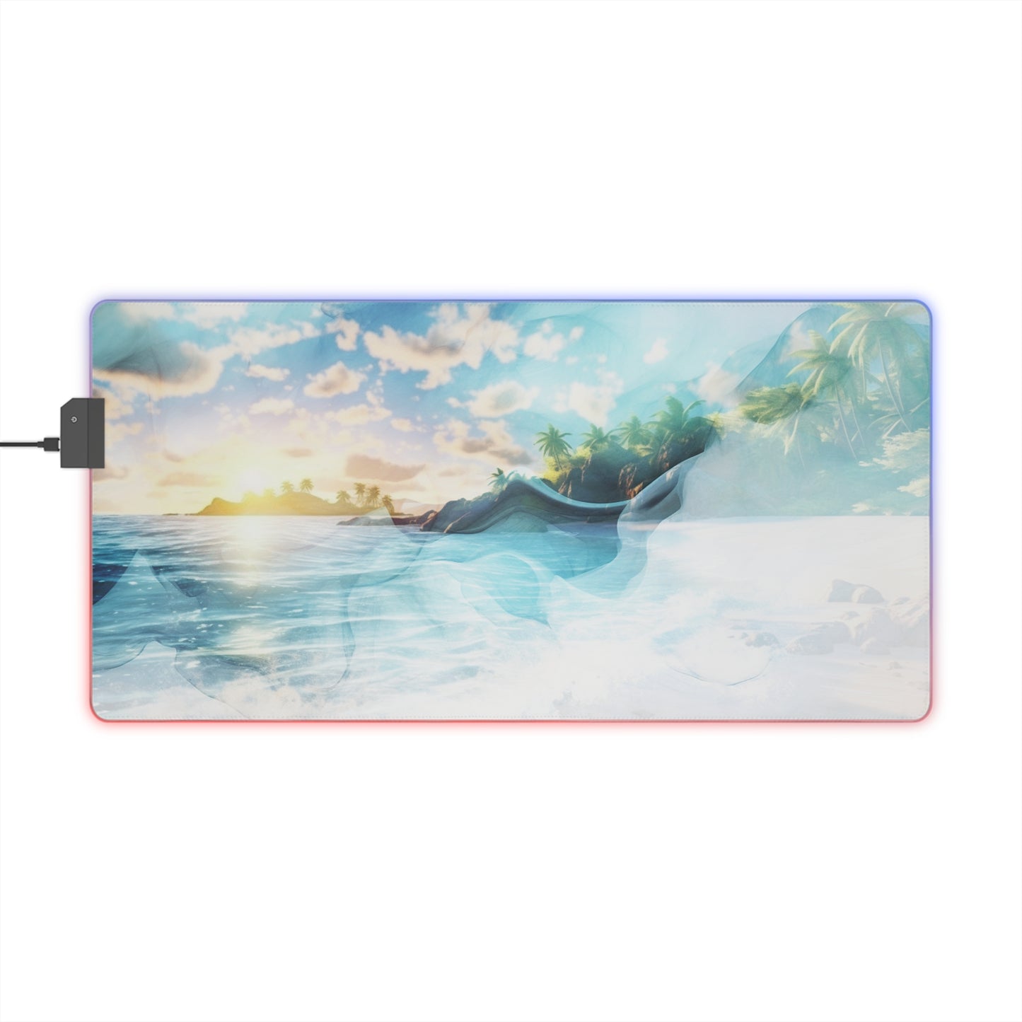 Dreamscape Tropical Beach LED Gaming Mouse Pad - Neduz Designs