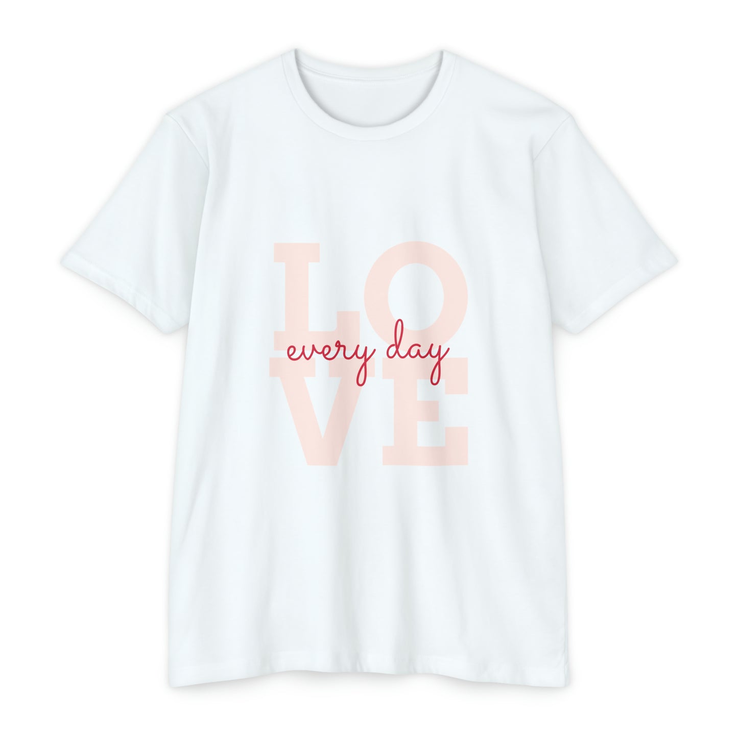 Neduz Love Every Day Unisex CVC Jersey Tee - Soft & Durable Blend for All Styles