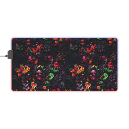 Neduz Designs Artified LED Gaming Mouse Pad with Floral Print - High Precision and Dynamic Lighting