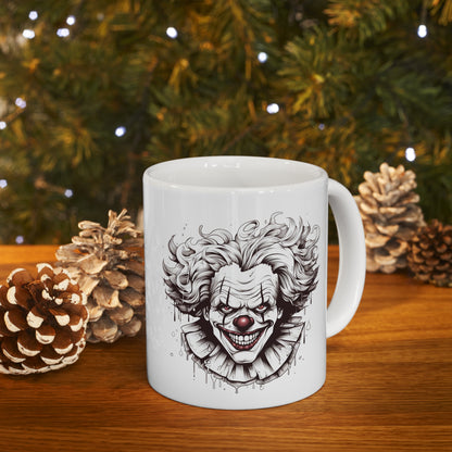 Neduz Dark Lore Clown Ceramic Mug 11oz: Sip Your Coffee with a Twist of Terror
