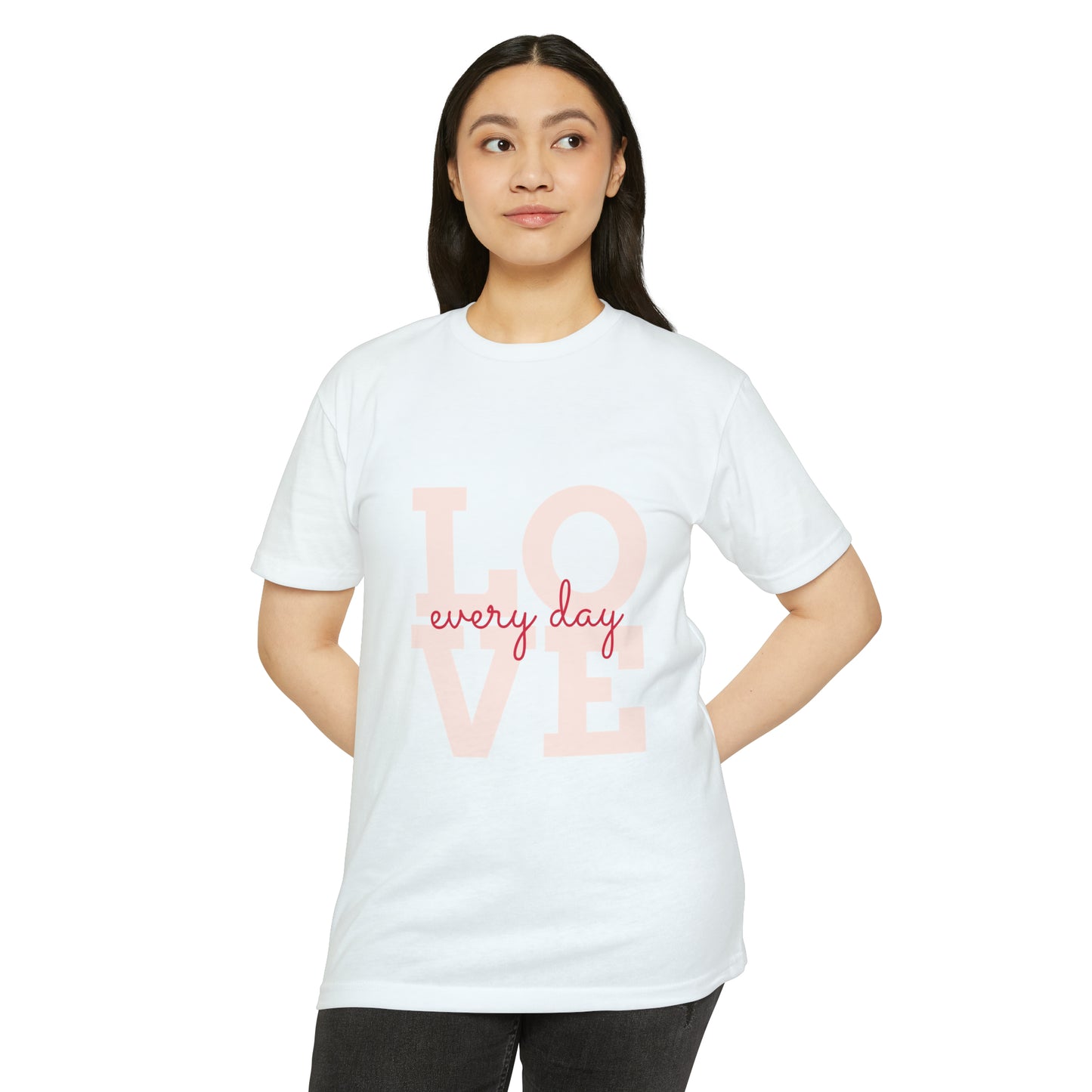 Neduz Love Every Day Unisex CVC Jersey Tee - Soft & Durable Blend for All Styles