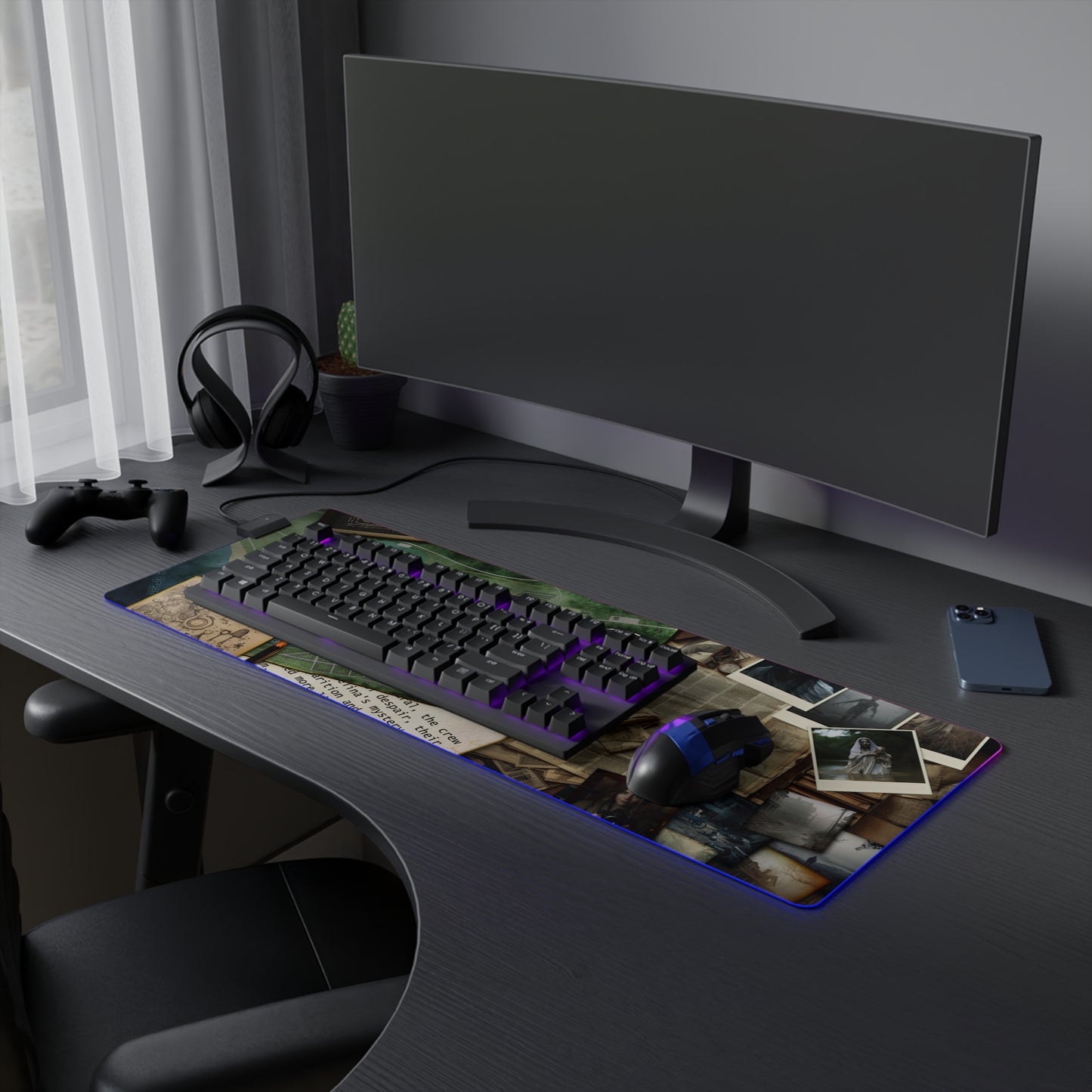 Neduz Maraheim Desk LED Gaming Mouse Pad with 14 RGB Lighting Settings