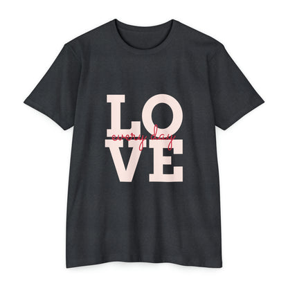 Neduz Love Every Day Unisex CVC Jersey Tee - Soft & Durable Blend for All Styles