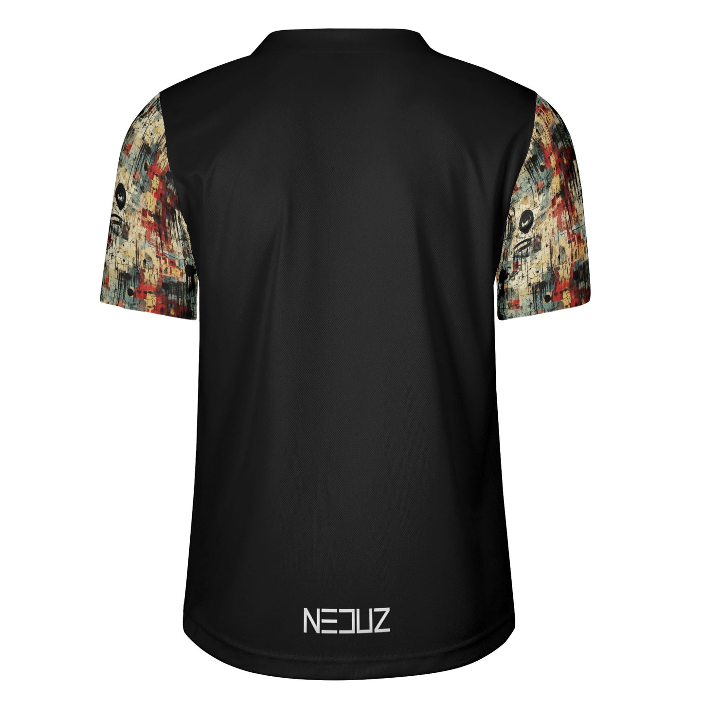 Mens Grunge Workout Jersey: Stylish and Comfortable Workout Shirt with Grunge Art Sleeves