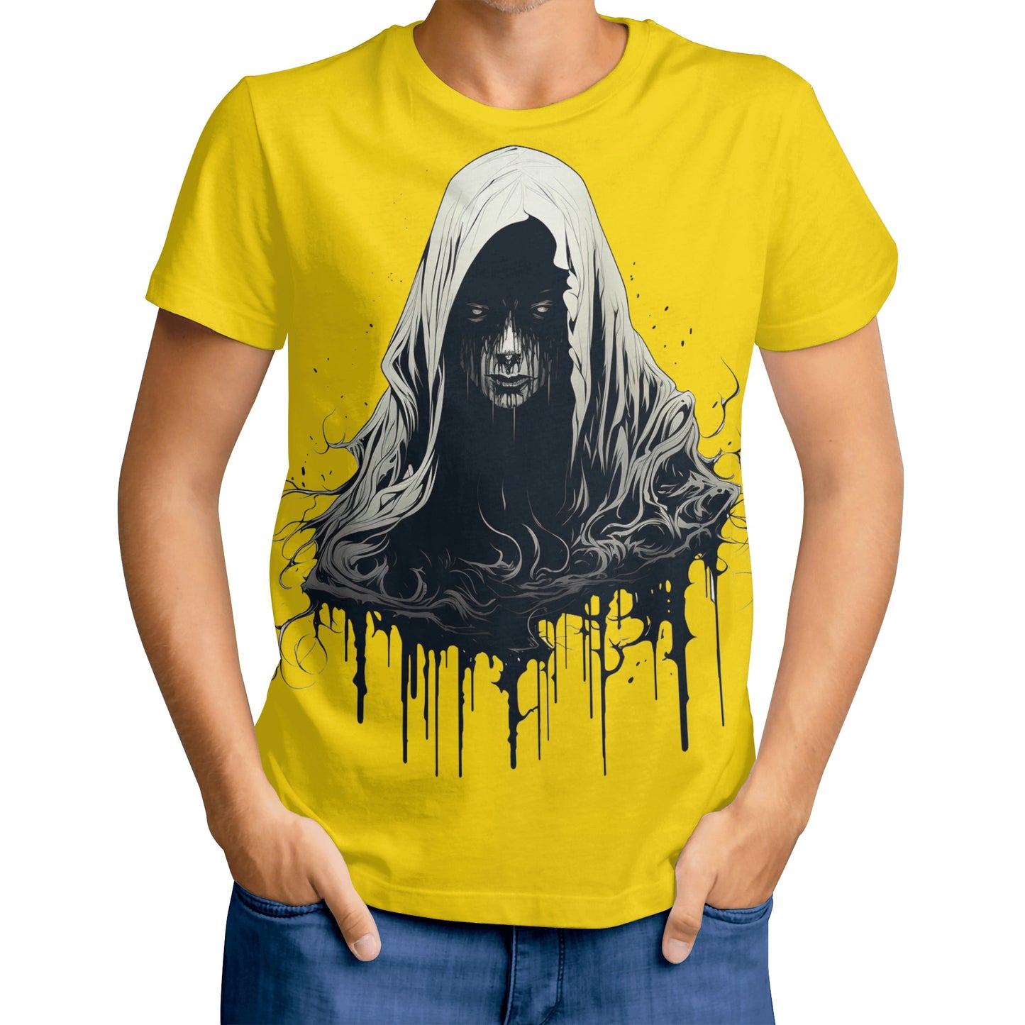 New Mens Dark Lore La Sayona Yellow T-shirt