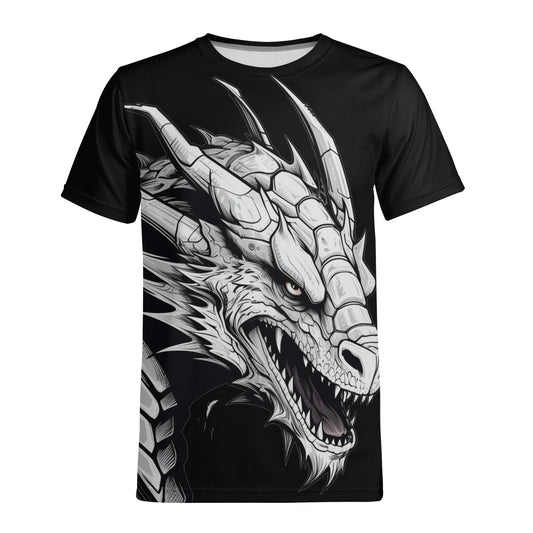 Neduz Mens Dark Lore Dragon Black T-Shirt