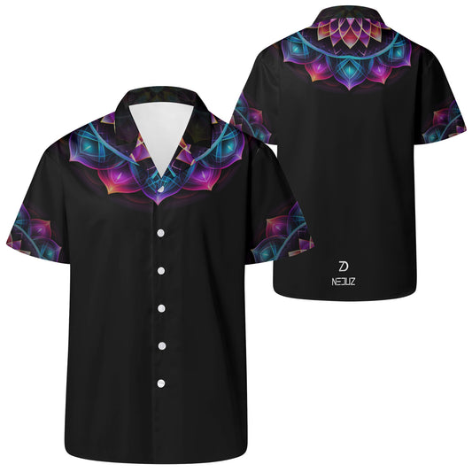 Neduz Mens Hawaiian Casual Mandala Shirt