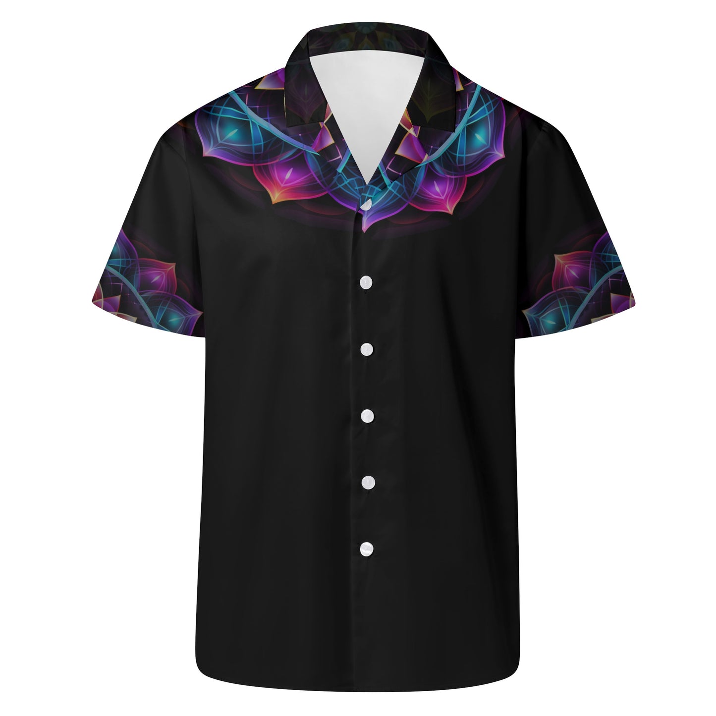 Neduz Mens Hawaiian Casual Mandala Shirt