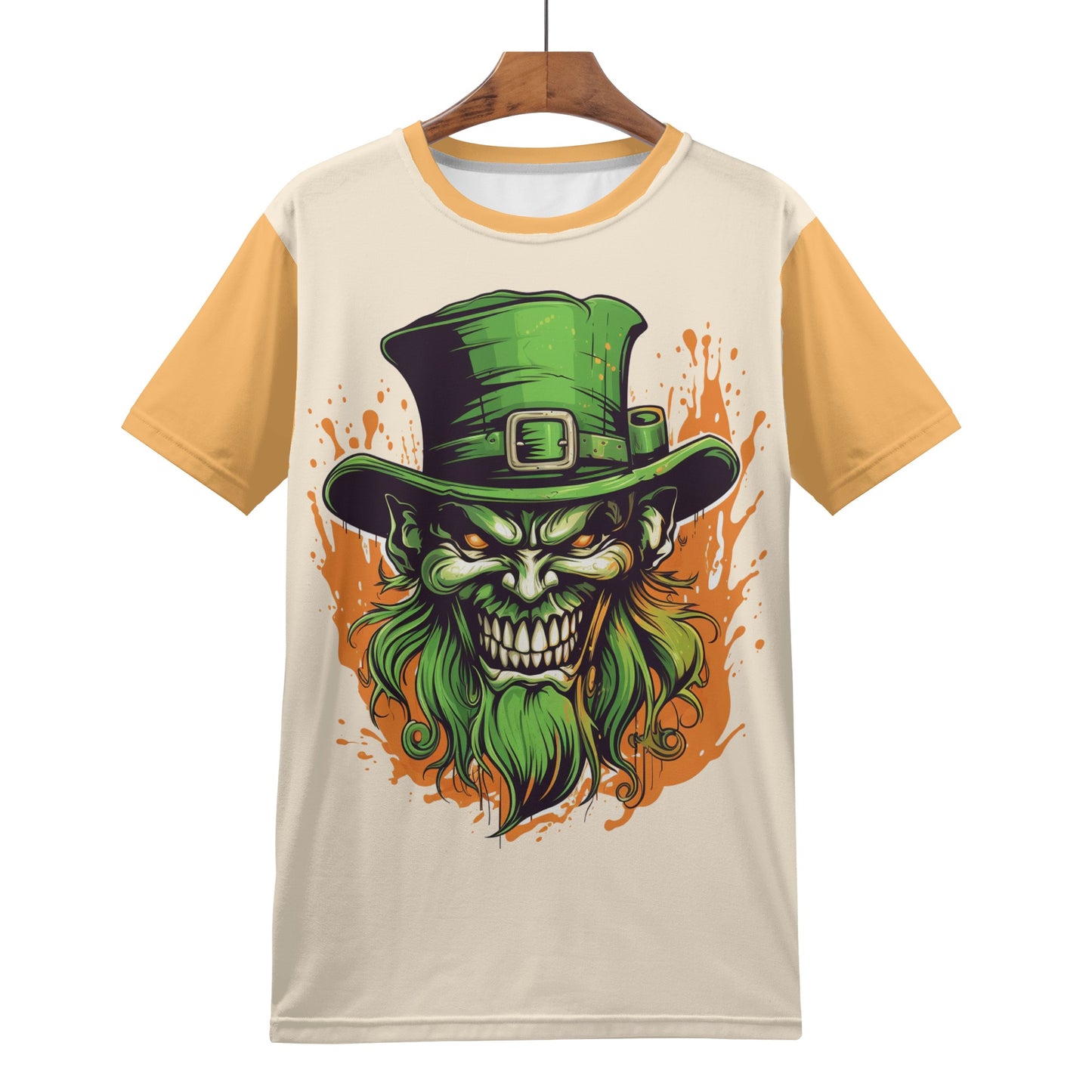 Neduz Mens Dark Lore Fiery Leprechaun T-shirt