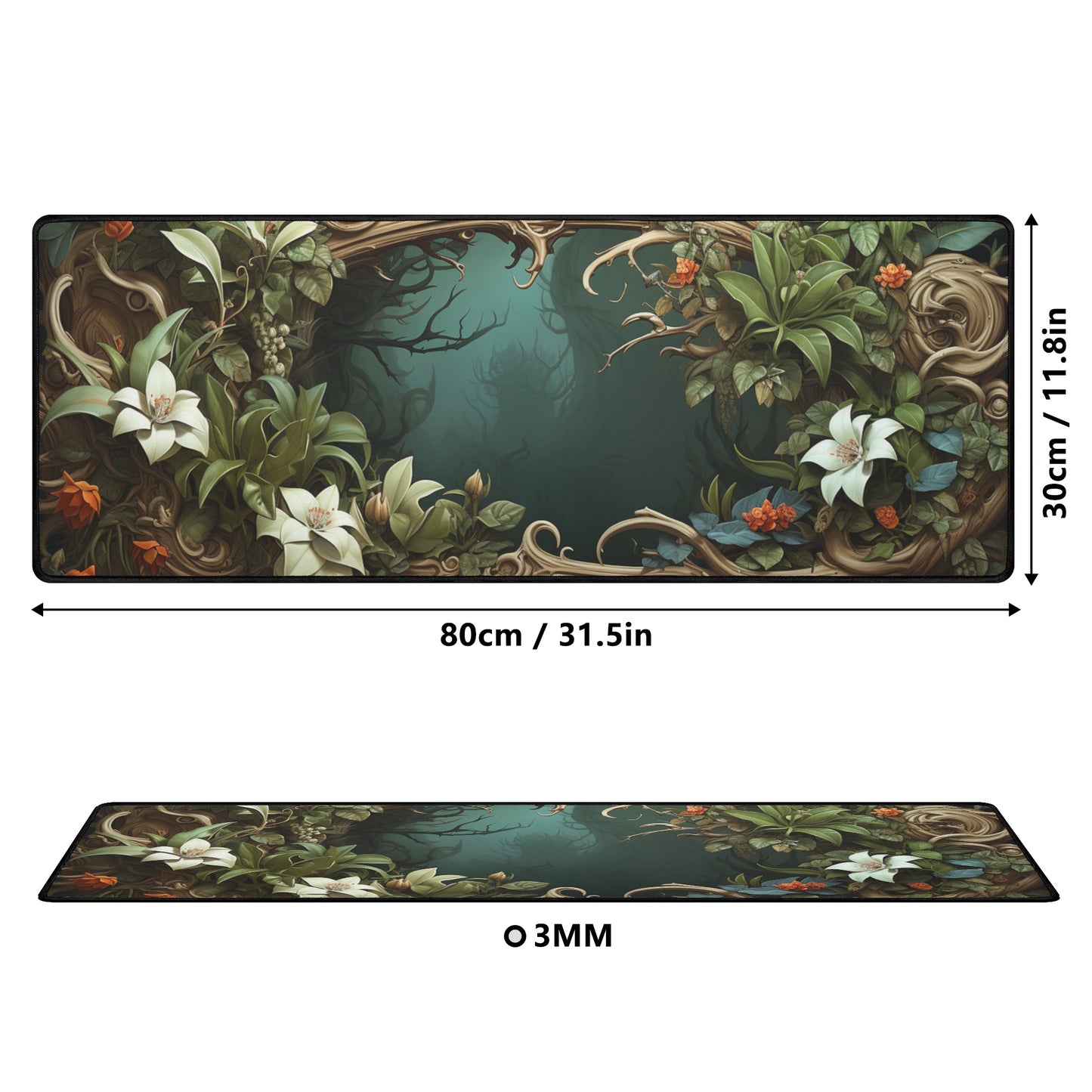 Neduz Floral Frame Custom Mouse Mat