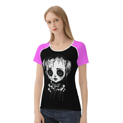 Neduz Womens Dark Lore Malevolent Doll T shirt