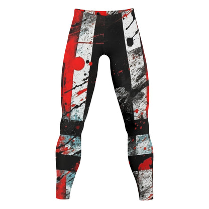 Neduz Red Grunge Mens Leggings