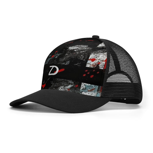 Neduz Black Grunge Mesh Baseball Caps