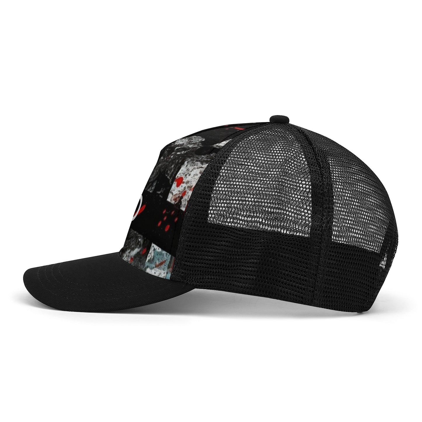 Neduz Black Grunge Mesh Baseball Caps