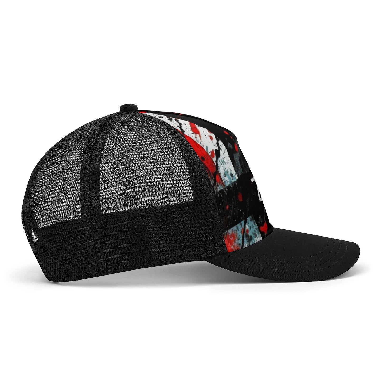 Neduz Black Grunge Mesh Baseball Caps