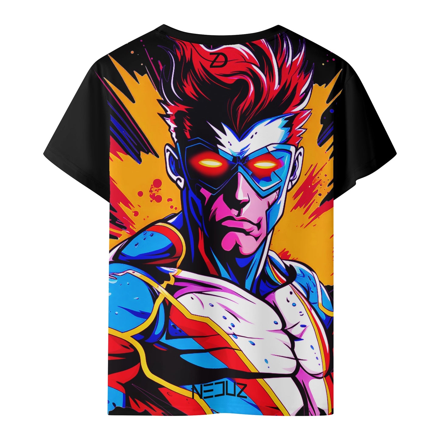 Neduz Kids Sammi Fire Superhero Short Sleeve T-Shirt - Custom Name T-Shirt