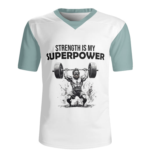 Neduz Mens Superpower Rugby Jersey - Breathable, Lightweight, Mesh Fabric, V-Neck