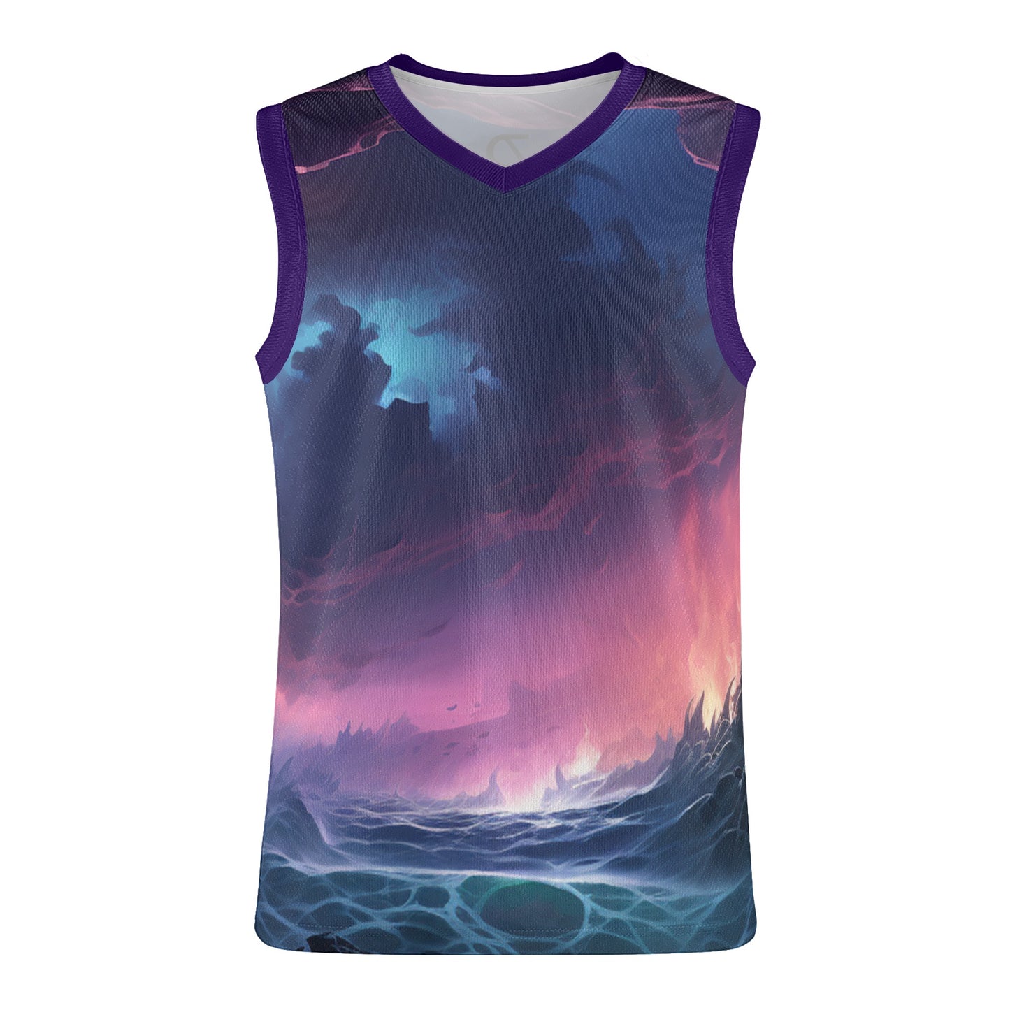 Neduz Mens Dreamscape Basketball Jersey - All Over Print, Sublimated, Breathable, Athletic