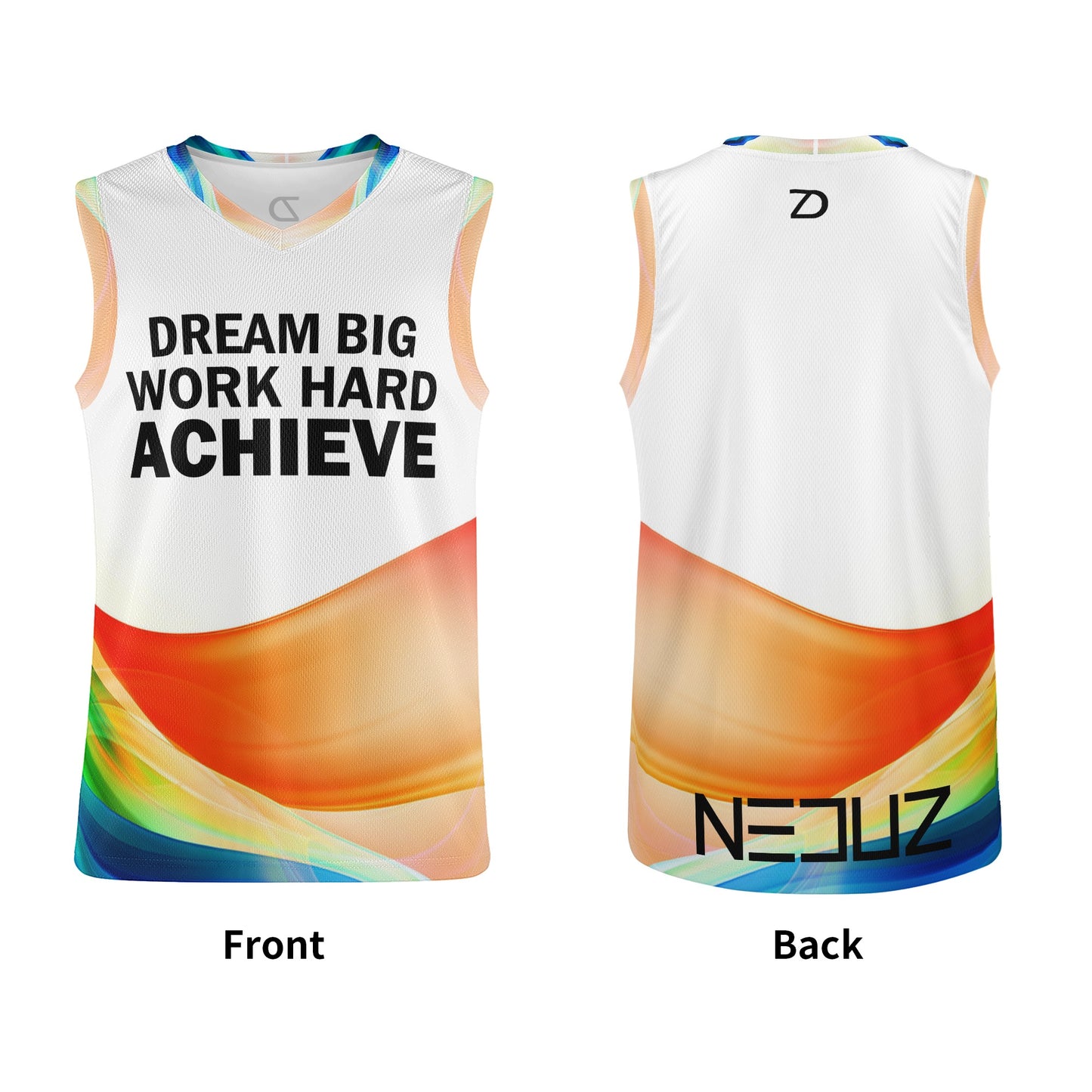 Neduz Mens Achieve Basketball Jersey - Breathable, Durable, US Standard Sizes, Hip Hop Fashion