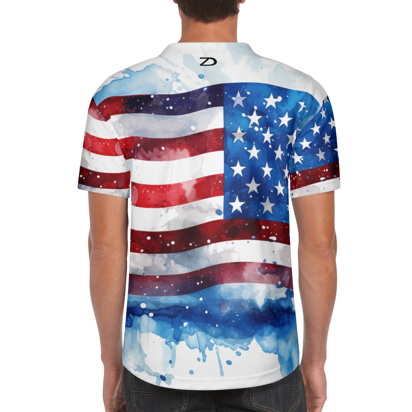 Mens Short Sleeve Baseball Jersey | USA Flag | Unite These States