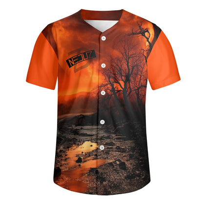 Neduz Mens Crimson Sun Short Sleeve Baseball Jersey: Show Off Your Style in Any Occasion