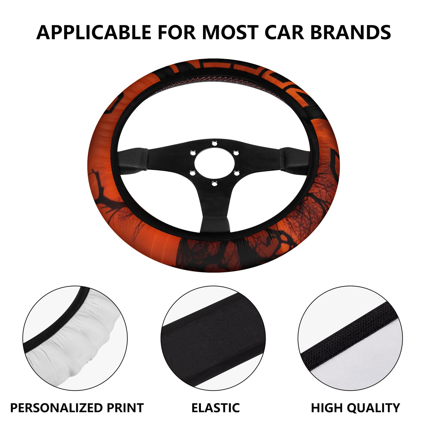 Neduz Crimson Sun Car Steering Wheel Covers: Upgrade Your Ride with Style and Protection