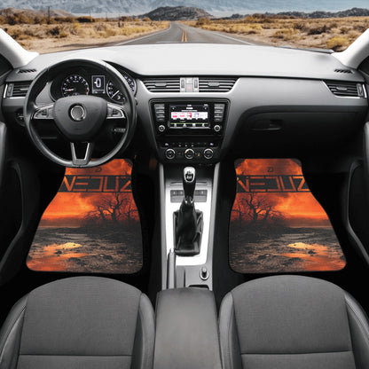 Neduz Crimson Sun Back and Front Car Floor Mats: Upgrade Your Car Interior with Style and Protection