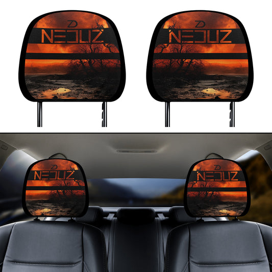 Neduz Crimson Sun Car Headrest Covers: Add Style and Comfort to Your Car Interior