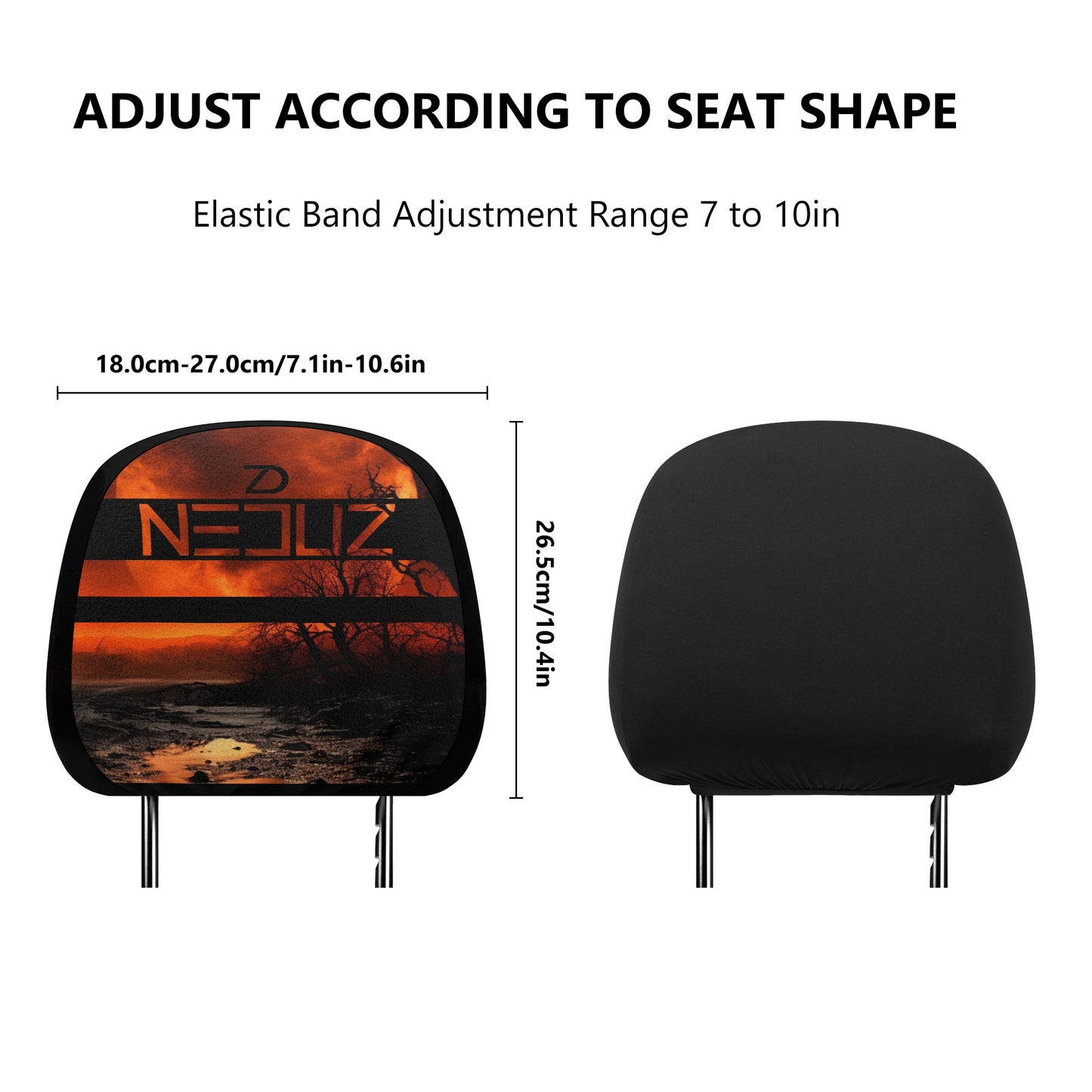 Neduz Crimson Sun Car Headrest Covers: Add Style and Comfort to Your Car Interior