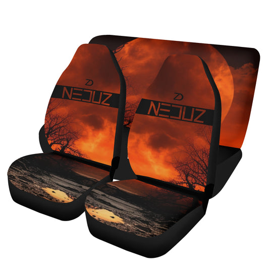 Neduz Crimson Sun Car Seat Cover Set