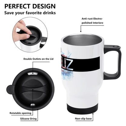 Neduz USA Flag Travel Coffee Mug: Keep Your Coffee Hot or Cold on the Go