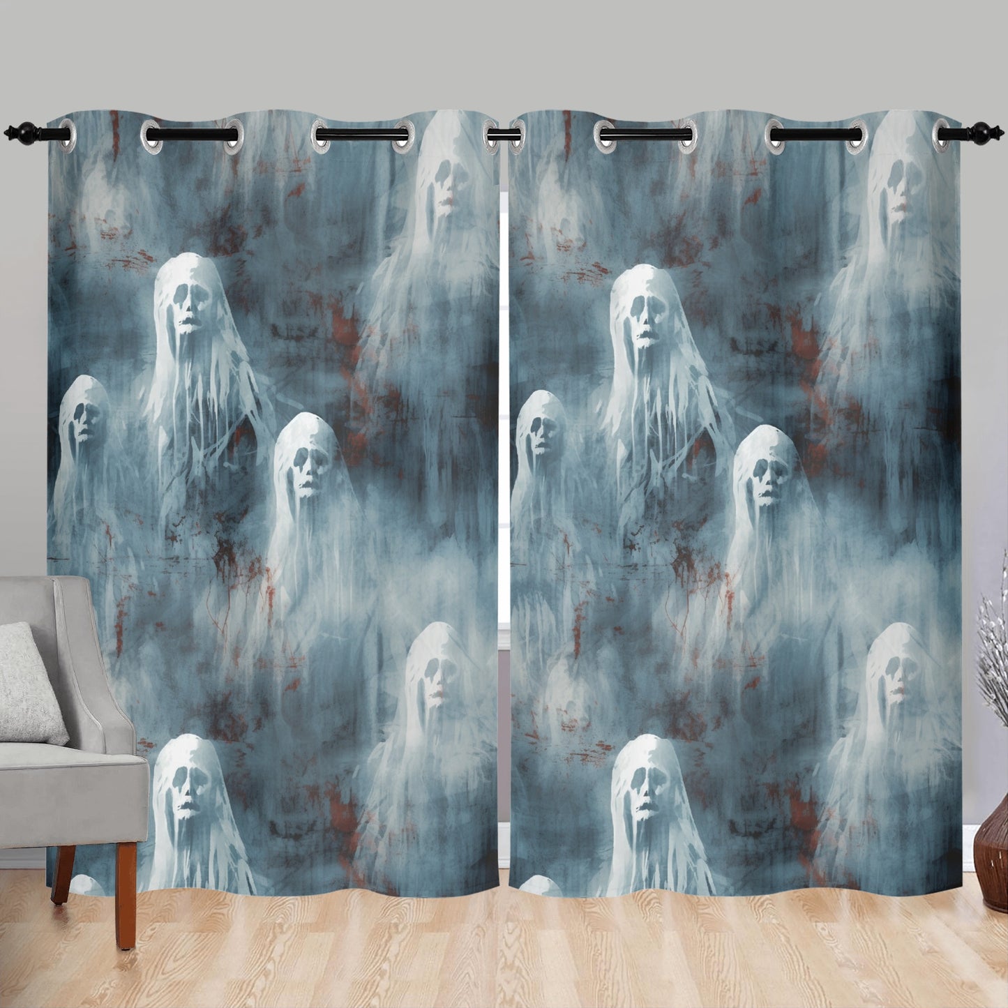 Neduz Horror Ghosts Home Curtain 132X213 CM: Add a Touch of Terror to Your Home