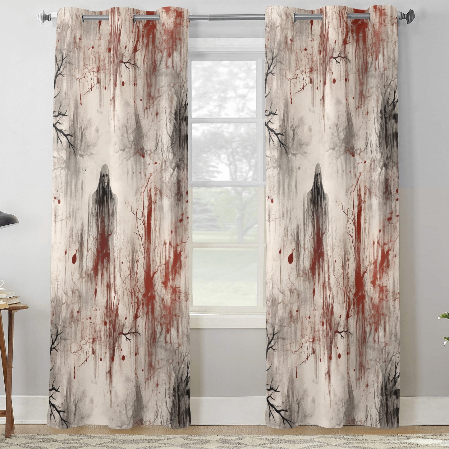 Neduz Horror Spooky Home Curtain 132X213 CM: Set the Mood for Spooktacular Living