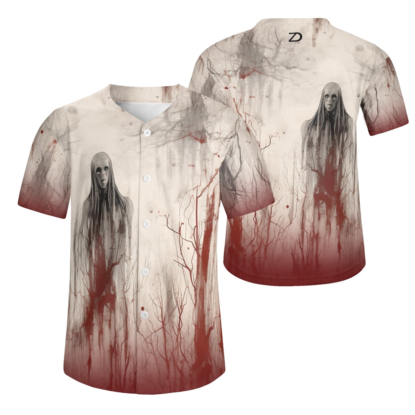 Neduz Mens Horror Spooky Short Sleeve Baseball Jersey: Stay Spooky and Stylish on the Field or in the Stands