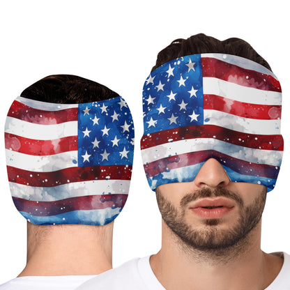 Neduz Designs Global Collection - Watercolor American Flag Ice Head Wrap for Patriots Day