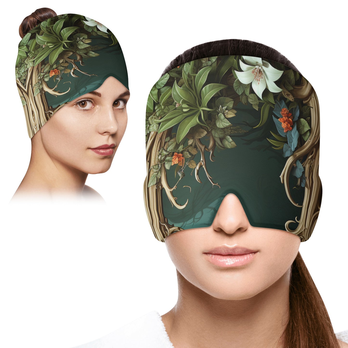 Neduz Designs Artified Collection - Leaves and Twigs Ice Head Wrap