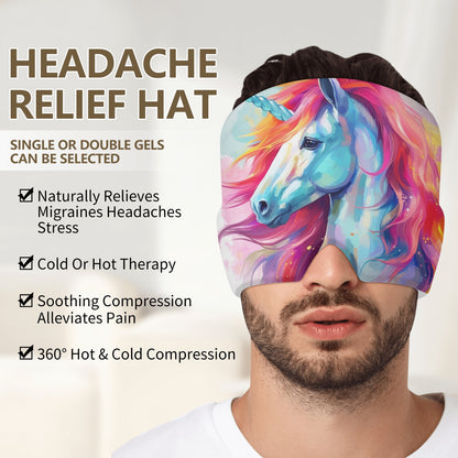 Neduz Designs Animal Collection - Colorful Unicorn Ice Head Wrap