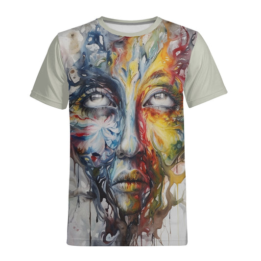 Neduz Mens Abstract Artistry Tee: Unique Artistic Design