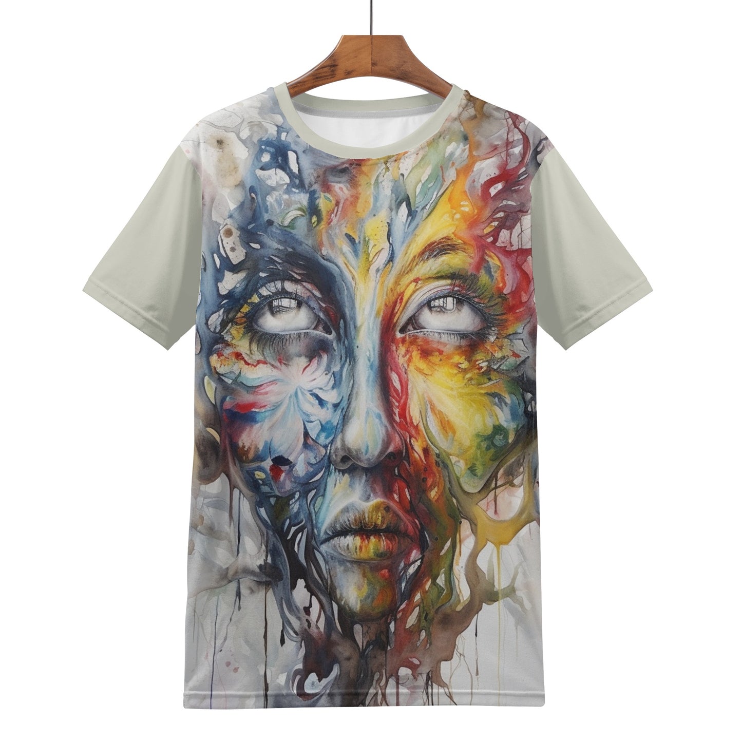 Neduz Mens Abstract Artistry Tee: Unique Artistic Design