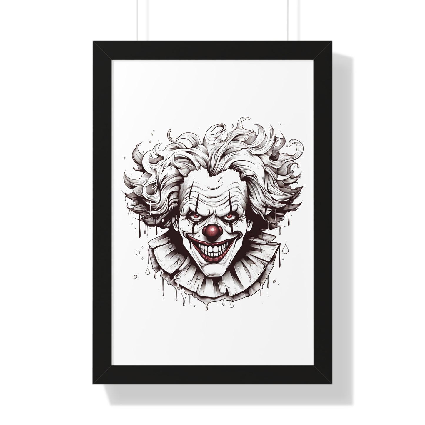 Neduz Dark Lore Clown Framed Vertical Poster: Add a Touch of Terror to Your Walls
