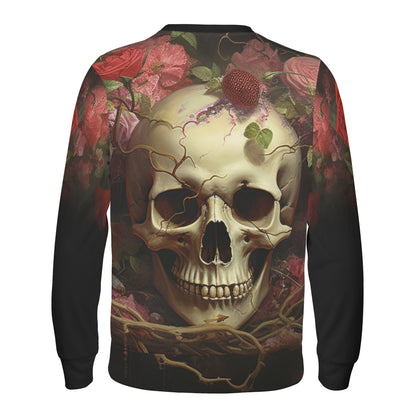 Neduz Rose Skull Gothic Kids Sweater