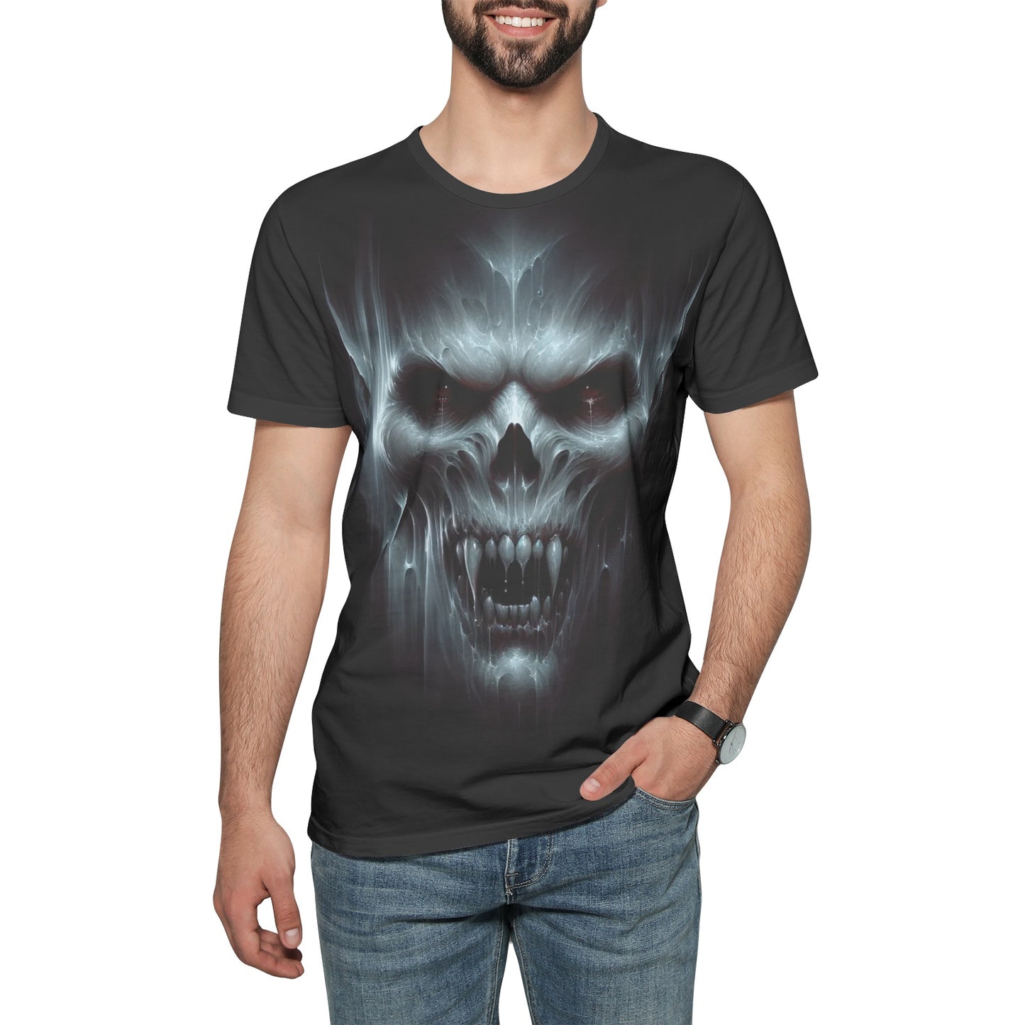 Vampire Spectre Tee - Unisex Cotton T-Shirt with Spectral Vampire Print