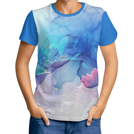 Mens Coral Reef Print T-Shirt - Neduz Vivid Dreams Collection