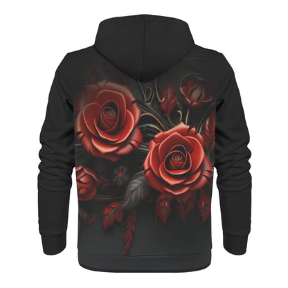 Neduz Designs Mens Hoodie with Rose Print - Comfortable and Warm Daily Wear