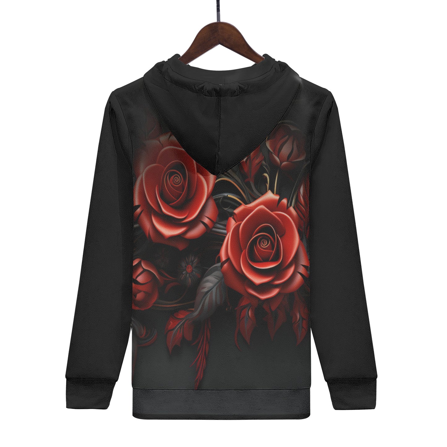Neduz Designs Mens Hoodie with Rose Print - Comfortable and Warm Daily Wear