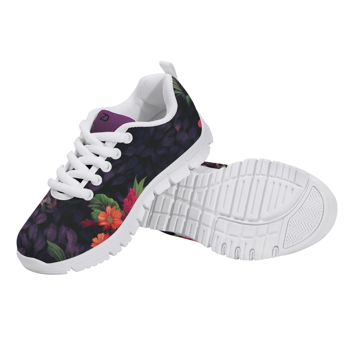 Artified Kids Floral Print Running Shoes by Neduz Designs - Lightweight and Flexible
