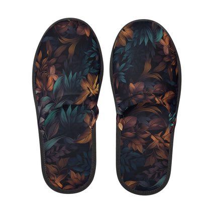 Neduz Designs Unisex Fall Leaves Plush Slippers - Lightweight, Non-Slip, Cozy Footwear for All Occasions